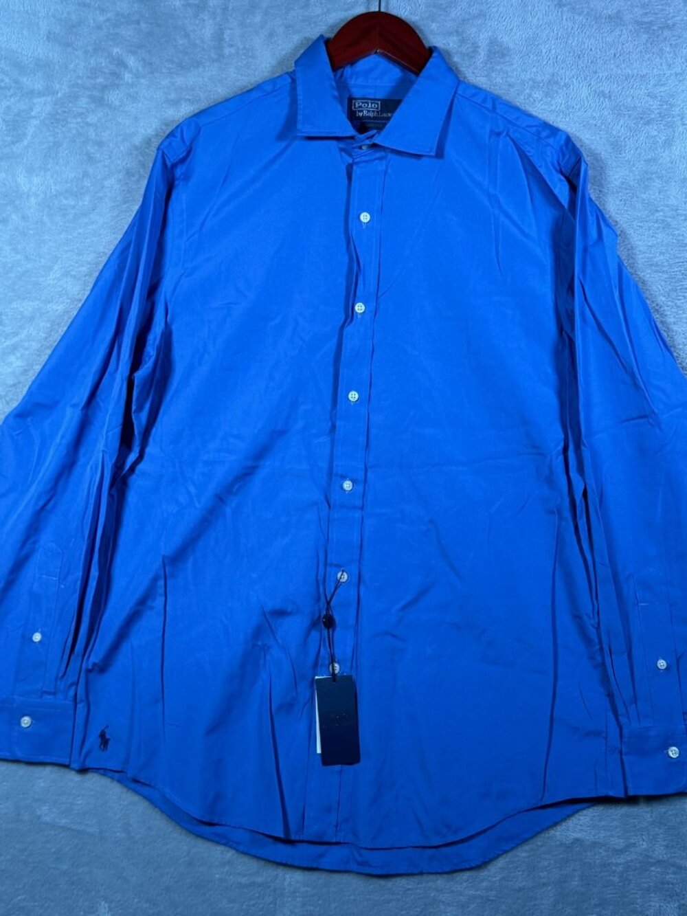 Polo Ralph Lauren Button Up Shirt Mens L Blue Classic Fit Long Sleeve Sport